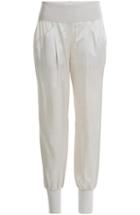 Donna Karan New York Cotton-silk Harem Pants With Ribbed Waistband