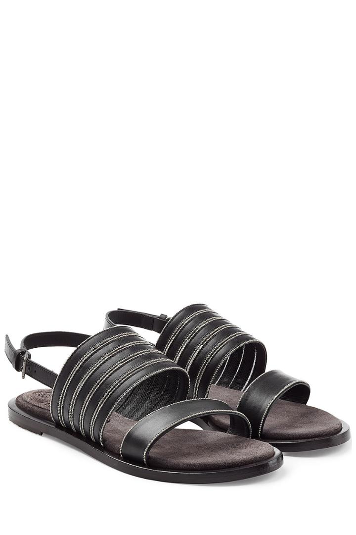 Brunello Cucinelli Brunello Cucinelli Leather Sandals - Black