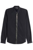 The Kooples The Kooples Cotton Shirt With Leather