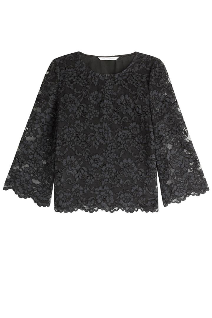 Diane Von Furstenberg Diane Von Furstenberg Lace Top - Black
