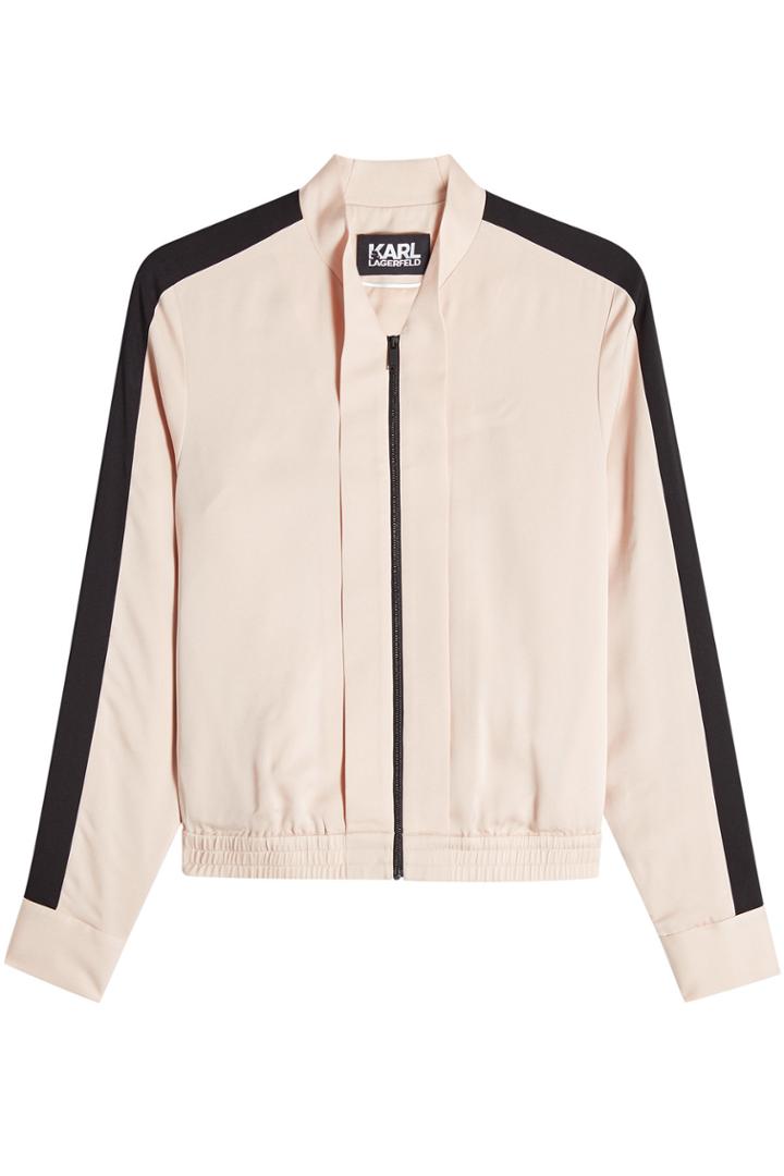 Karl Lagerfeld Karl Lagerfeld Zipped Silk Jacket