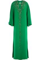 Emilio Pucci Emilio Pucci Embellished Silk Maxi Dress - Green