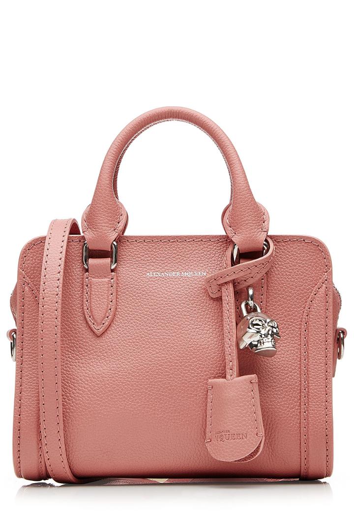 Alexander Mcqueen Alexander Mcqueen Mini Padlock Leather Shoulder Bag - Rose