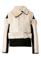 Chloé Chloé Lambskin Leather Zip Jacket In Natural