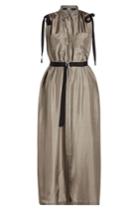 Karl Lagerfeld Karl Lagerfeld Silk Maxi Shirt Dress