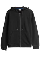Kenzo Kenzo Zipped Cotton Hoody With Embroidered Motif - Black