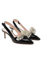 Christopher Kane Christopher Kane Embellished Patent Leather Slingback Pumps