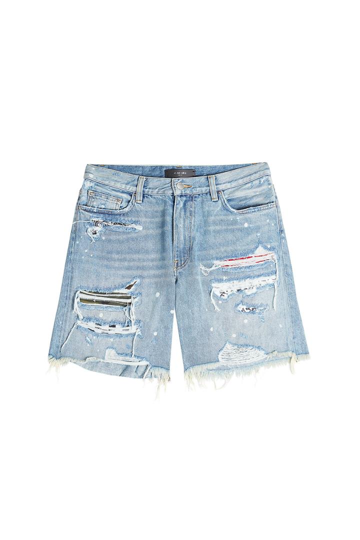 Amiri Amiri Art Patch Denim Shorts