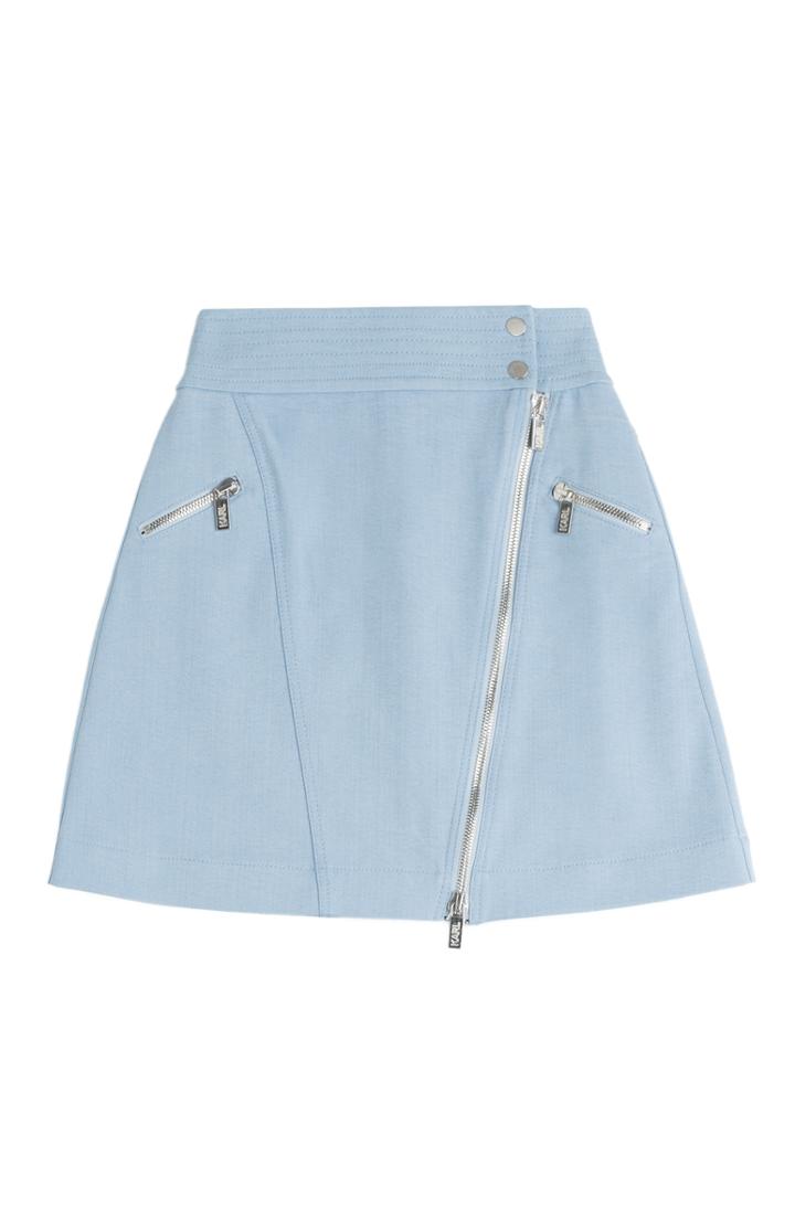 Karl Lagerfeld Cotton Skirt With Zipper
