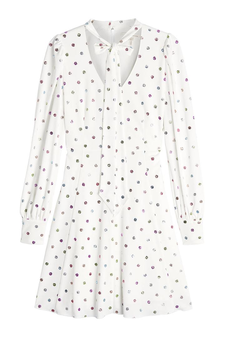 Marc Jacobs Marc Jacobs Pussy Bow Printed Crepe Dress