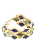 Pippa Small Pippa Small Gold Plated Silver Bracelet With Chrysocolla And Lapis - Multicolor