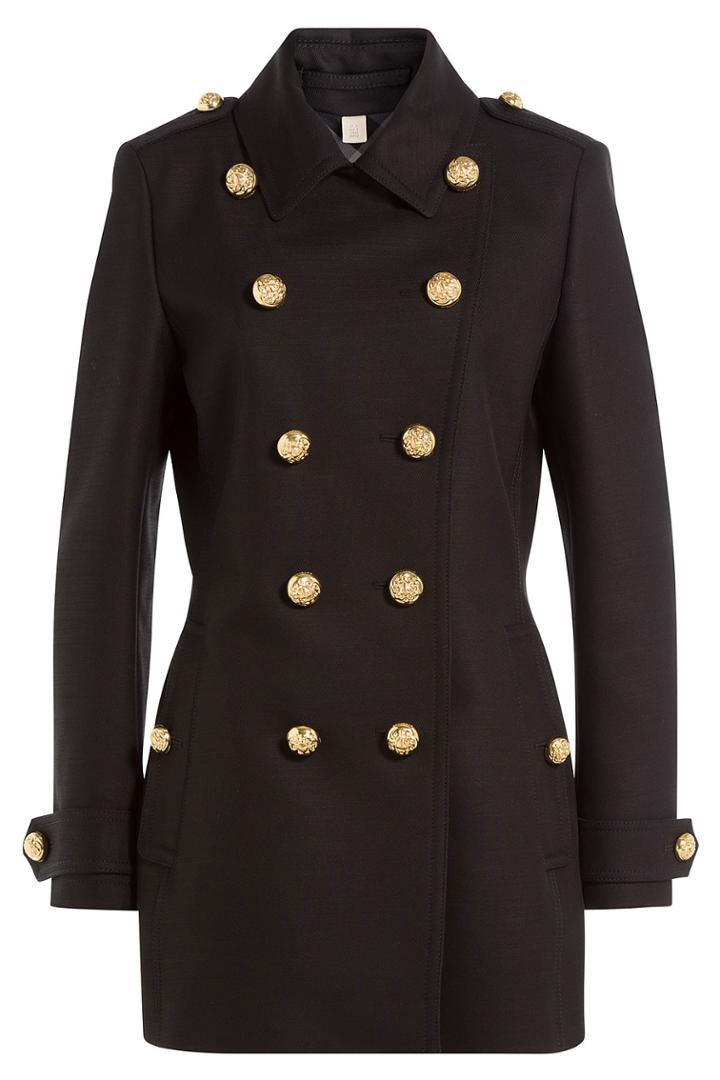Burberry Brit Burberry Brit Trench Coat With Gilded Buttons - Black