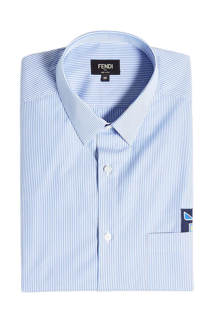 Fendi Fendi Embroidered Cotton Shirt