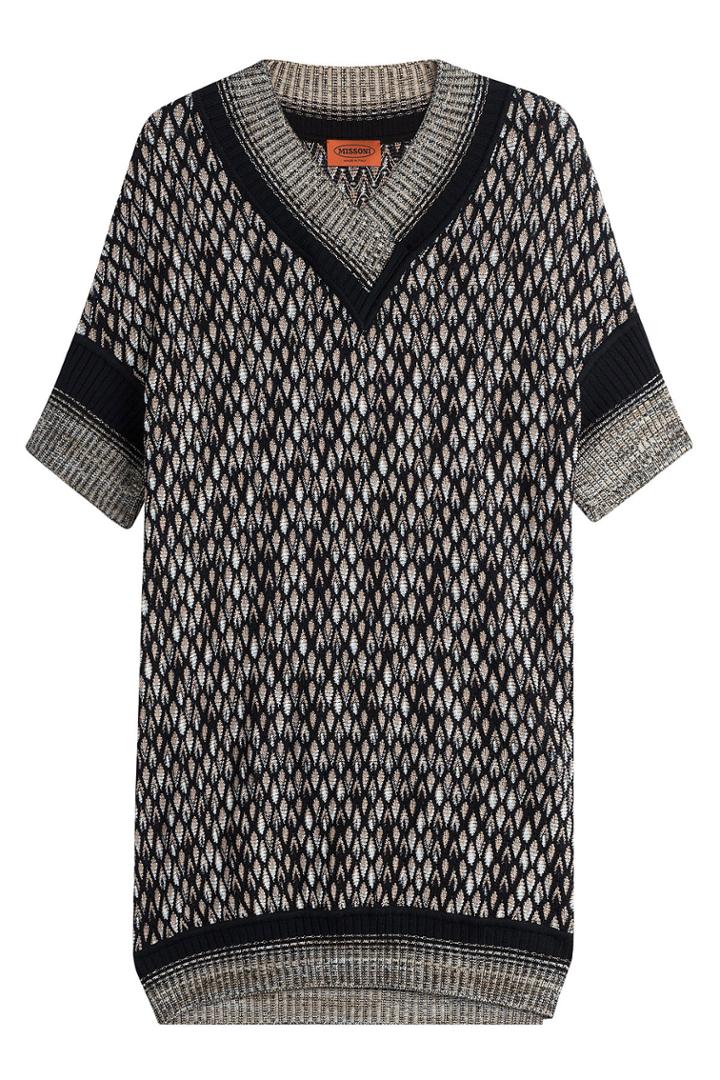 Missoni Missoni Knitted Silk Jumper Dress With Metallic Thread - Black