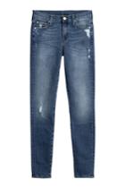 Seven For All Mankind Seven For All Mankind Skinny Jeans With Distressed Detail - Blue