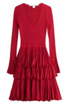 Diane Von Furstenberg Diane Von Furstenberg Knit Dress With Tiered Skirt - Red
