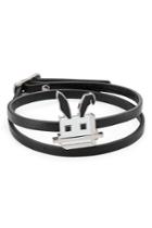 Mcq Alexander Mcqueen Mcq Alexander Mcqueen Embellished Leather Bracelet - Black