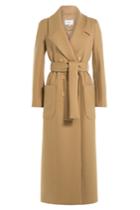 Carven Carven Ankle Length Coat With Wool - Camel
