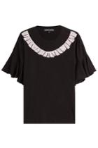 Markus Lupfer Markus Lupfer Cotton T-shirt With Sequins - Black