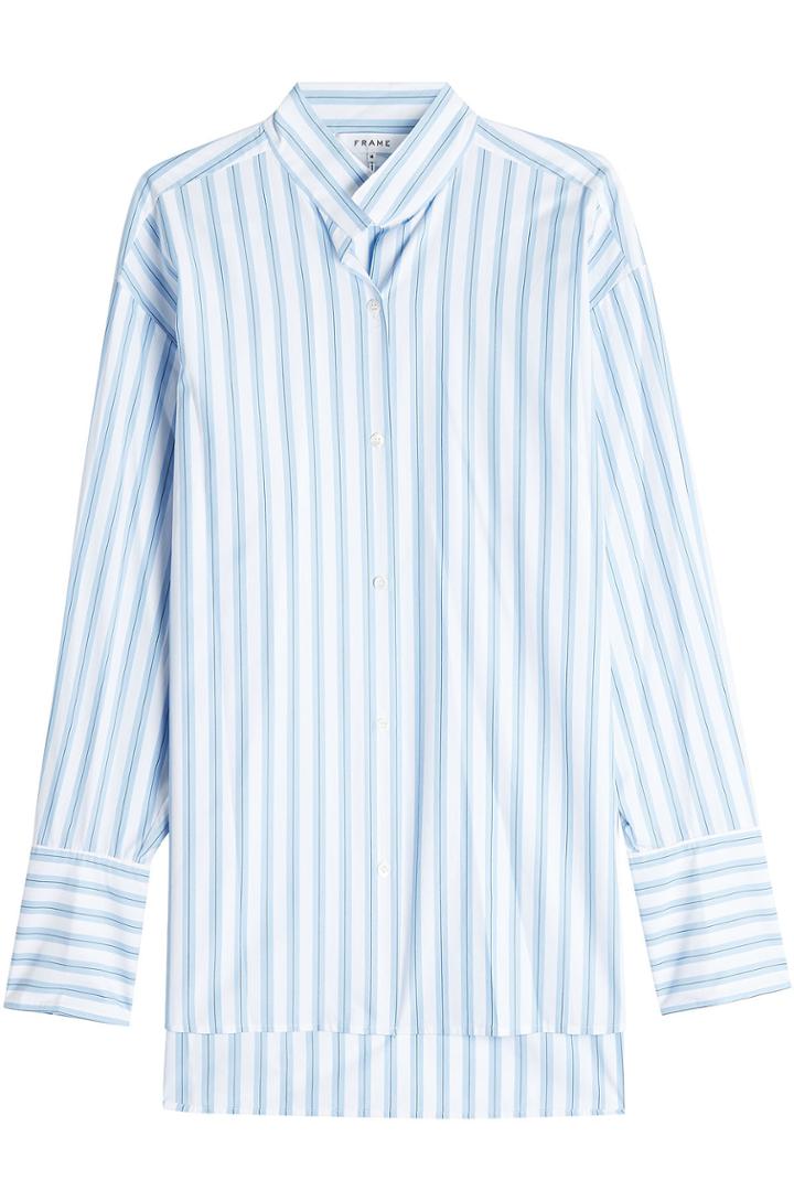 Frame Denim Frame Denim Clean Collared Striped Cotton Shirt