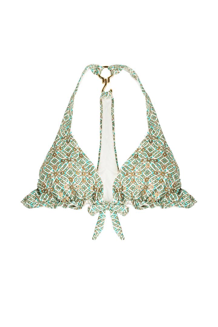 Ondademar Ondademar Geoskin Adjustable Halter Bikini Top - None