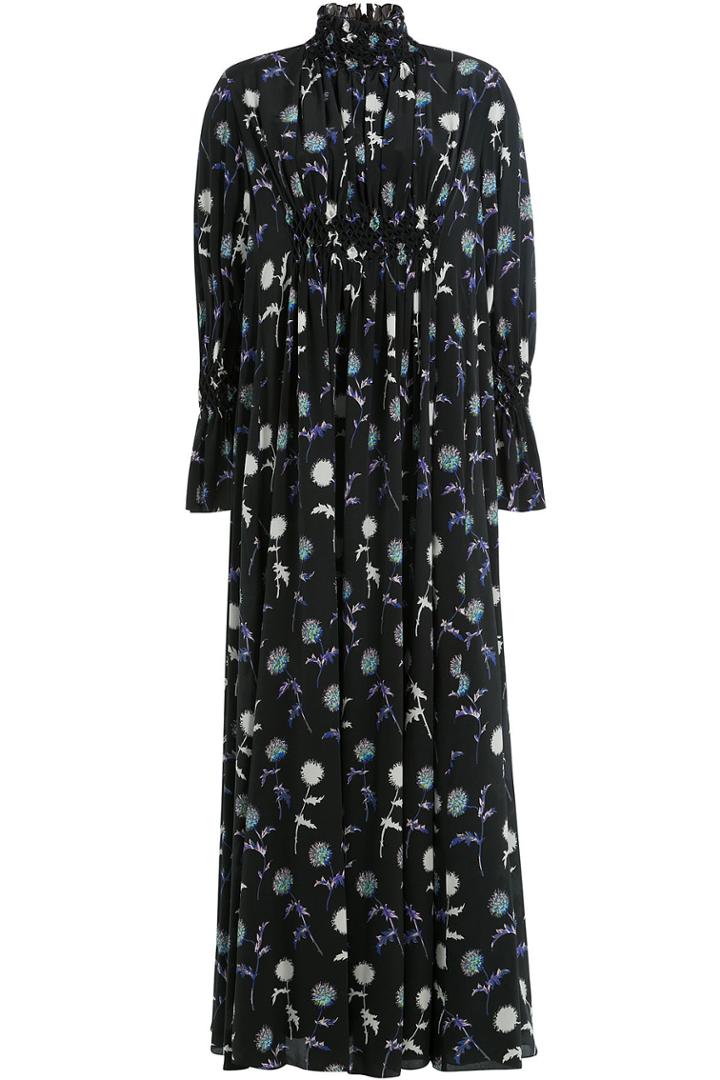 Kenzo Kenzo Printed Silk Maxi Dress - Black