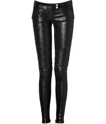 Balmain Leather Pants In Black