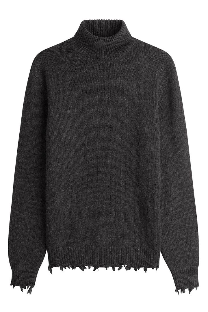 Etro Etro Distressed Cashmere Turtleneck - Black