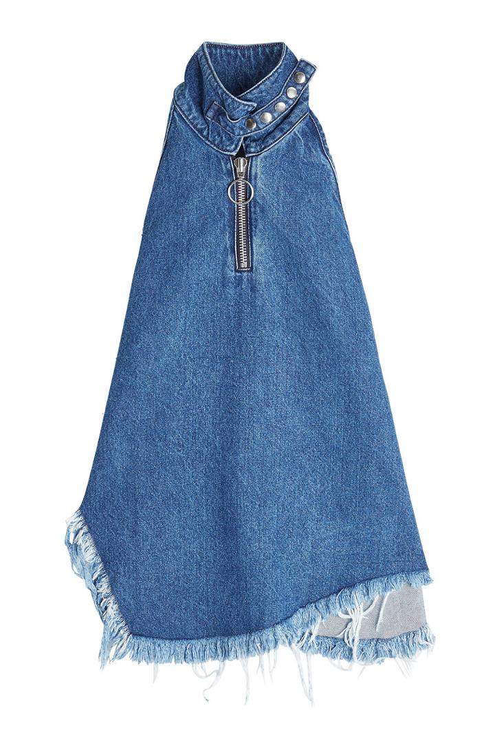 Marques' Almeida Marques' Almeida Halterneck Distressed Denim Top