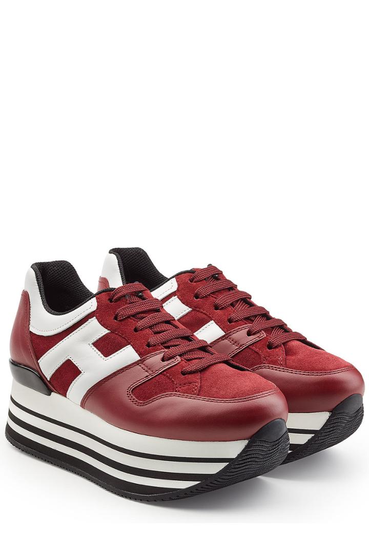 Hogan Hogan Suede And Leather Sneakers With Platform
