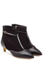 Rupert Sanderson Rupert Sanderson Leather And Stretch Fabric Dawn Booties