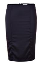 Sophie Theallet Black/gold Piped Silk Satin Pencil Skirt