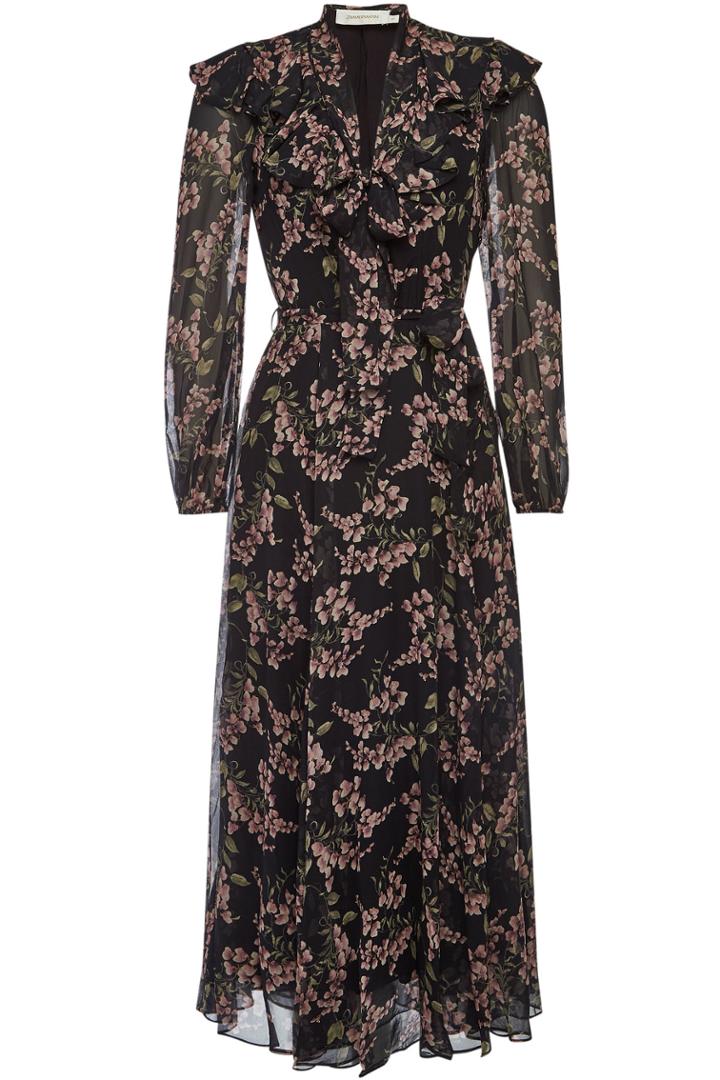 Zimmermann Zimmermann Fleeting Flounce Printed Chiffon Maxi Dress