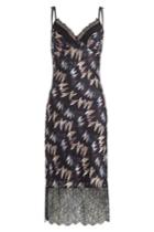 Diane Von Furstenberg Diane Von Furstenberg Printed Silk Dress With Lace - Pink