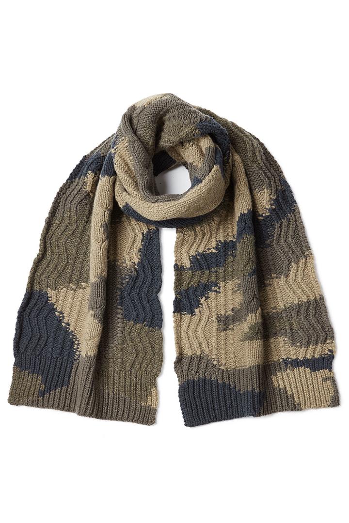Valentino Valentino Camouflage Printed Wool Scarf - None