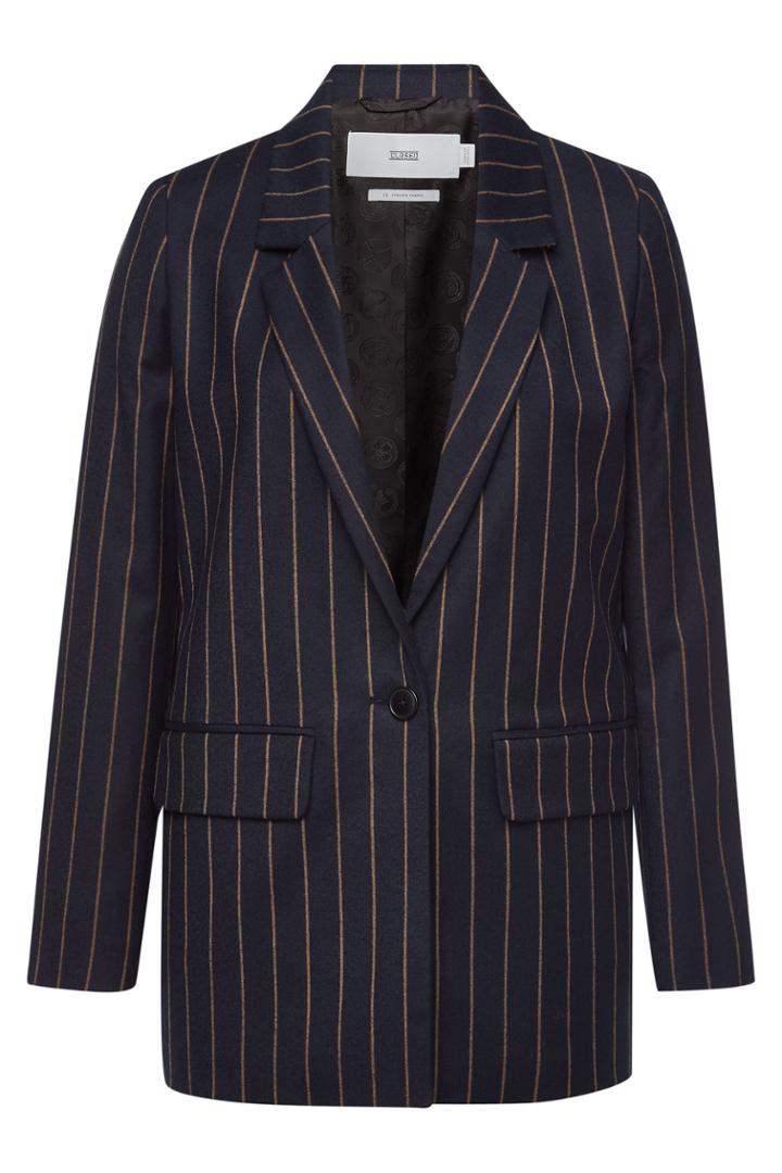 Closed Closed Cox Striped Blazer With Virgin Wool