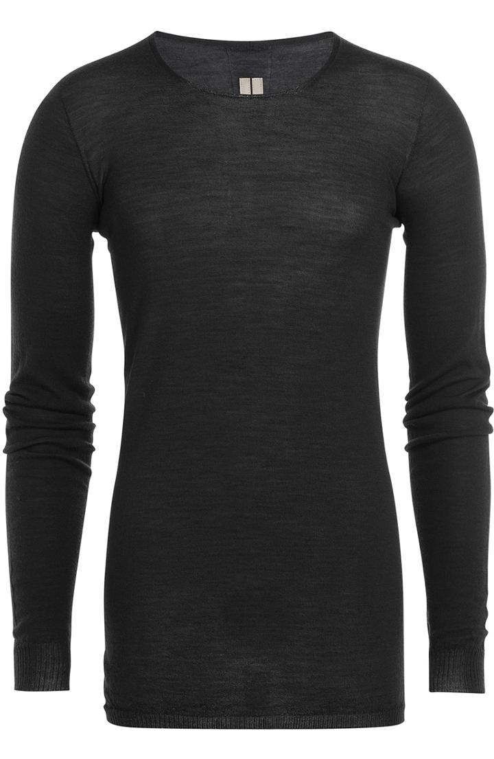 Rick Owens Men Long Sleeved Virgin Wool Top
