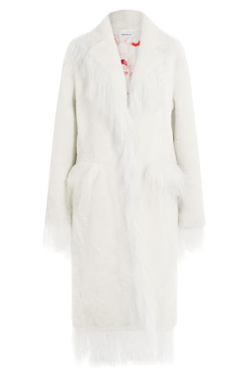 Saks Potts Saks Potts Fur Coat With Fringe - White