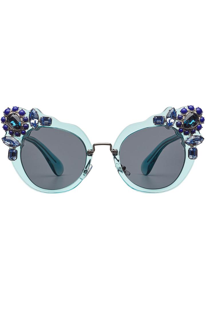 Miu Miu Miu Miu Embellished Cat-eye Sunglasses