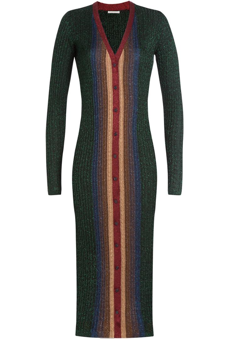 Marco De Vincenzo Marco De Vincenzo Striped Metallic Cardigan