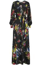 Diane Von Furstenberg Diane Von Furstenberg Waist Tie Printed Silk Maxi Dress