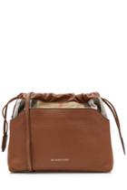 Burberry Shoes & Accessories Burberry Shoes & Accessories The Little Crush Bucket Bag With Leather And Checked Fabric - Multicolor
