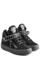 Giuseppe Zanotti Giuseppe Zanotti Suede Sneakers With Stud Embellishment - Black