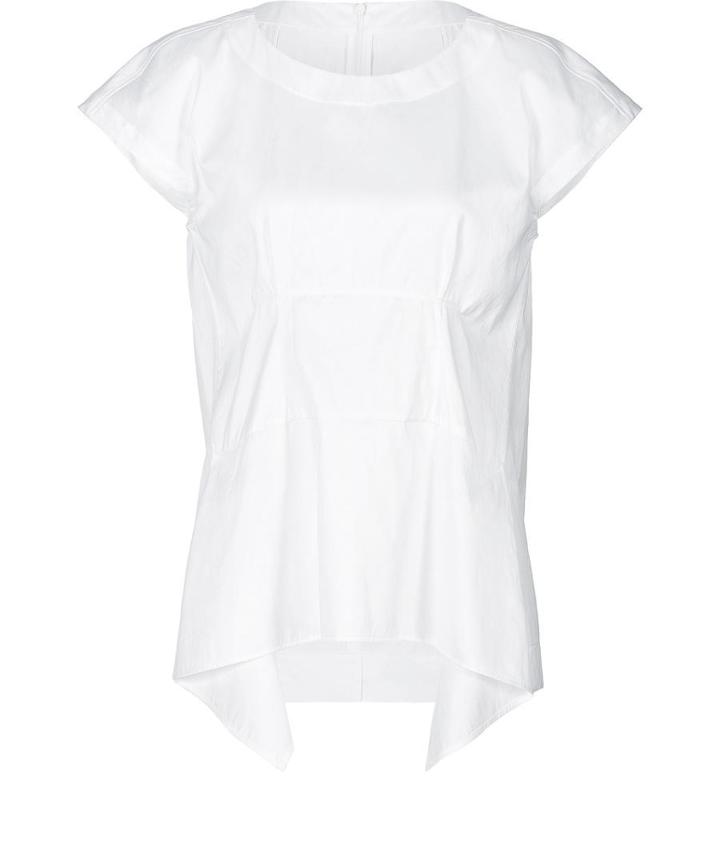 Jil Sander Cotton Draped Hem Top