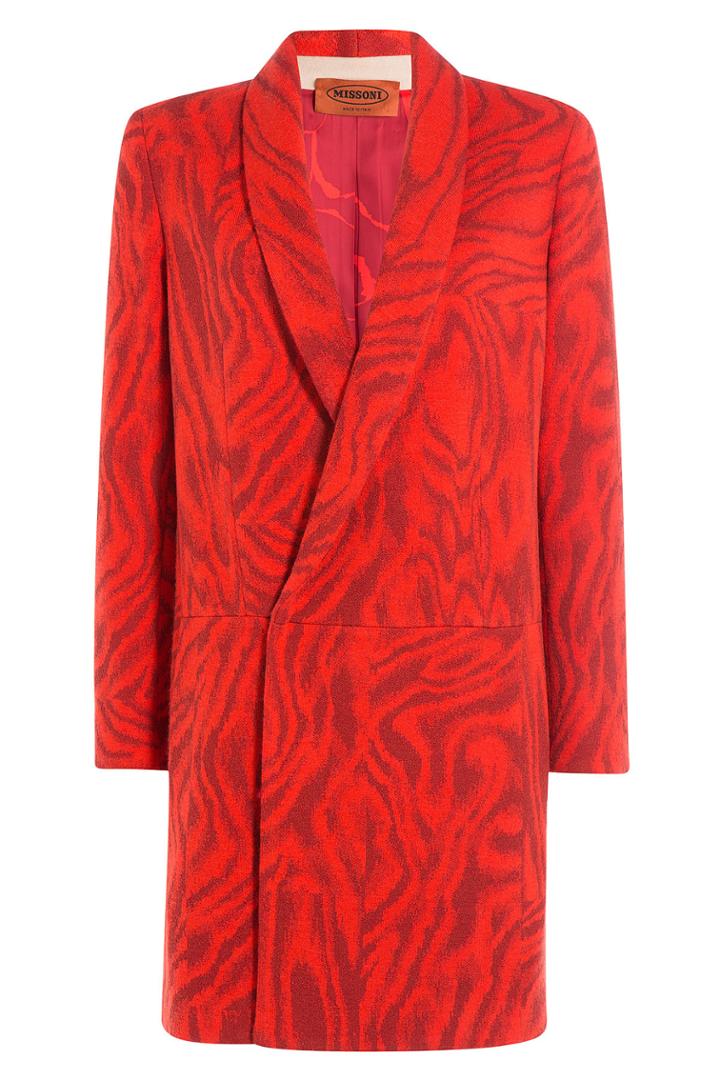 Missoni Missoni Zebra Print Wool Coat - None