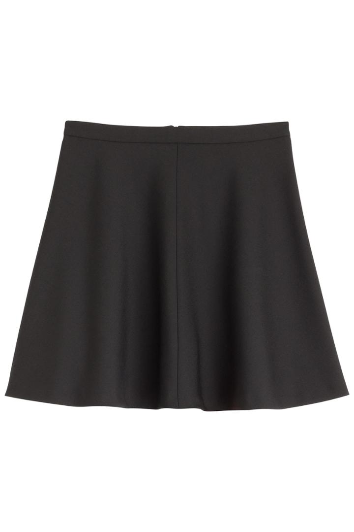Red Valentino Red Valentino Flared Wool-blend Skirt - Black
