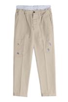 Dsquared2 Dsquared2 Cotton Chinos With Distressed Detail - Beige