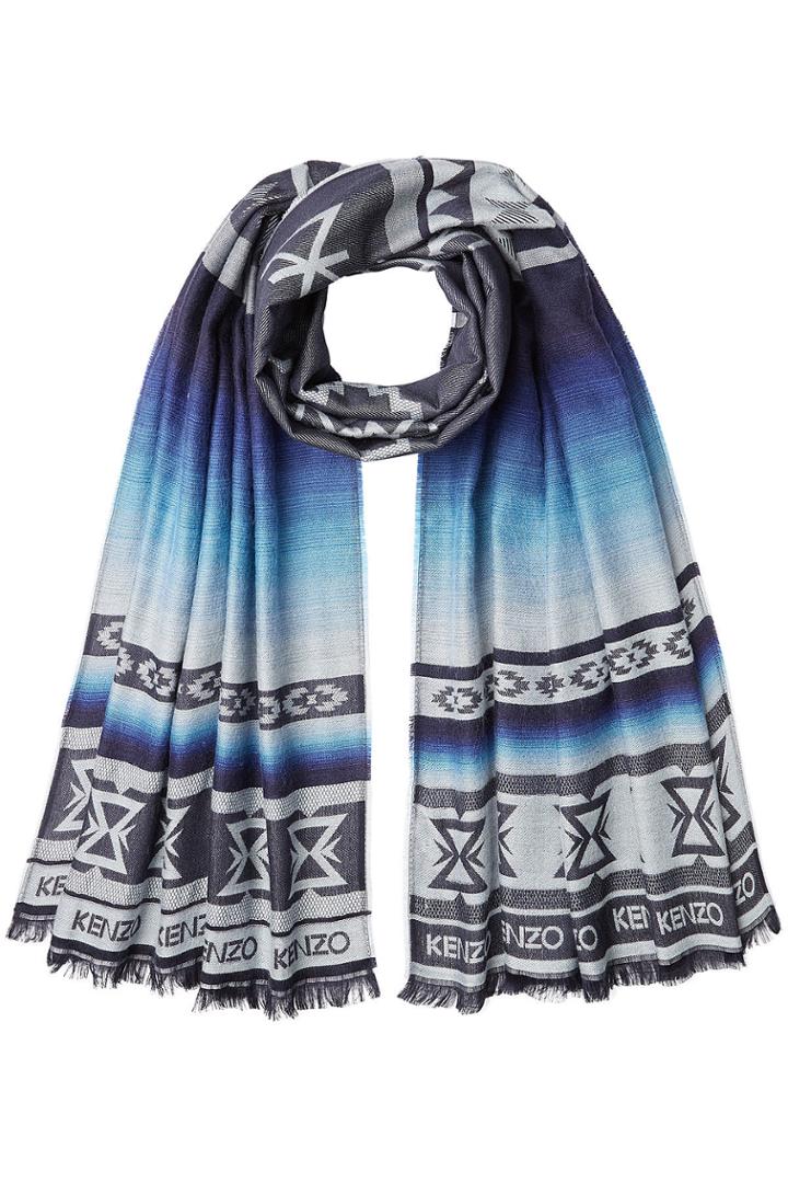 Kenzo Kenzo Printed Scarf With Wool And Silk