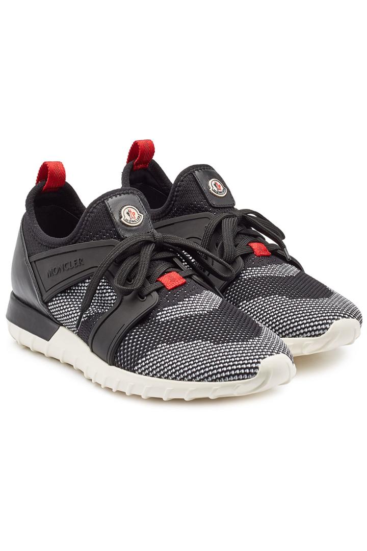 Moncler Moncler Emilien Sneakers With Leather And Mesh