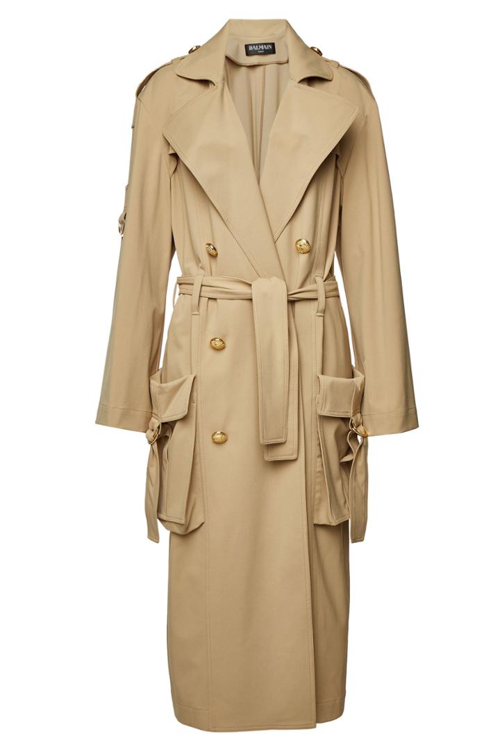 Balmain Balmain Trench Coat With Embossed Buttons